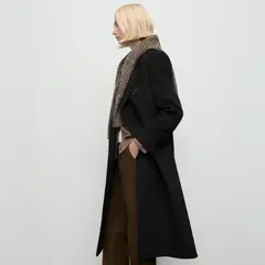 MANGO - Abrigo Lana Doble Botonadura Mujer