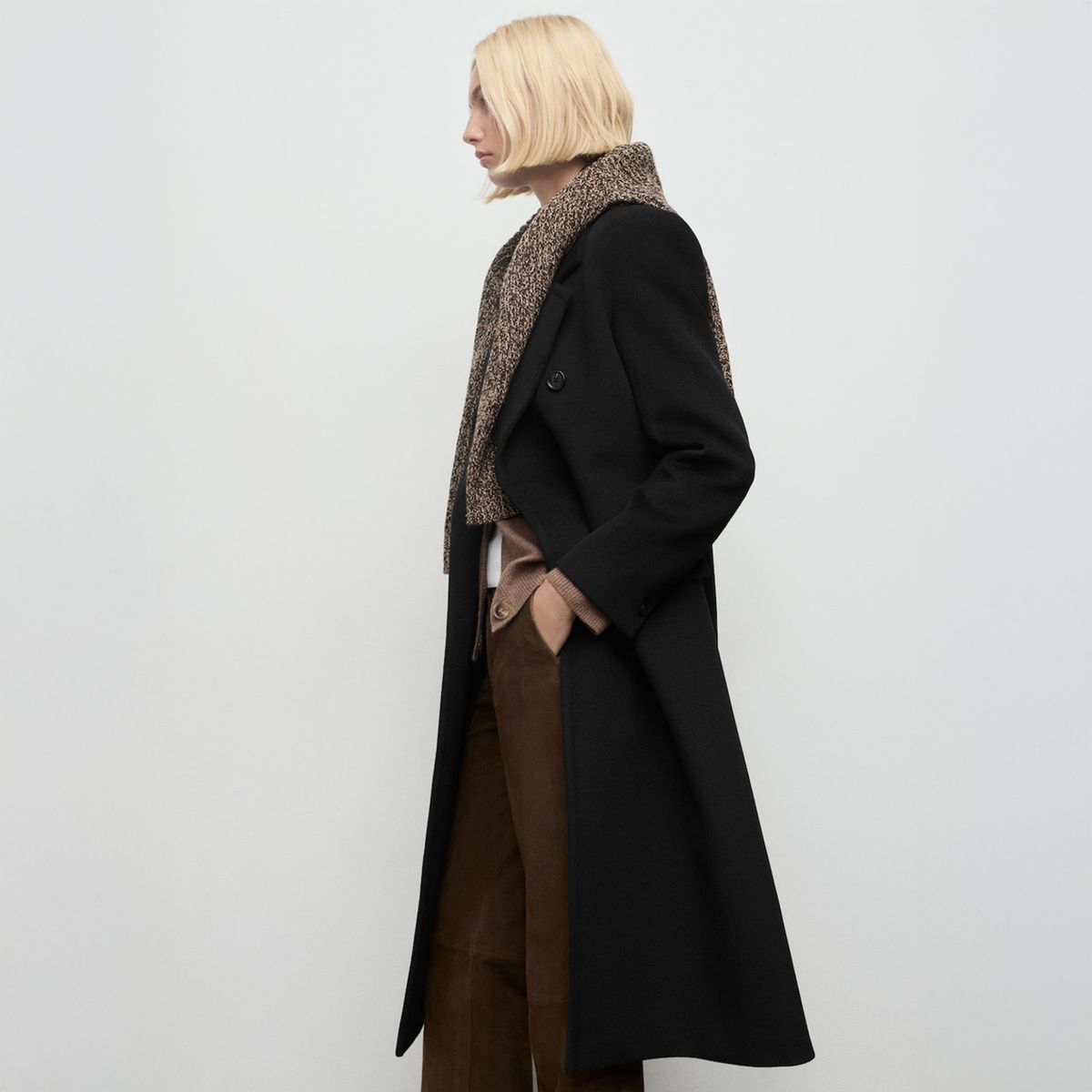 MANGO - Abrigo Lana Mujer Mango