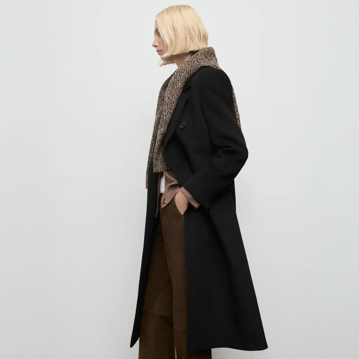 MANGO - Abrigo Lana Mujer Mango