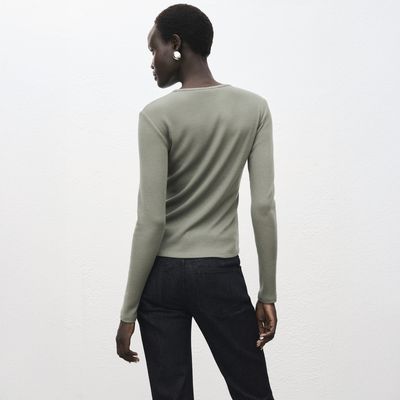 Imagen 2 del producto Polera Manga Larga Canalé Mujer