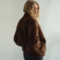 MANGO - Chaqueta Efecto Pelo Bolsillos Mujer