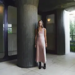 MANGO - Vestido Lencero Satinado Mujer