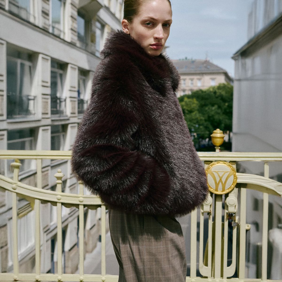 MANGO - Chaqueta Efecto Pelo Cremallera Mujer Mango