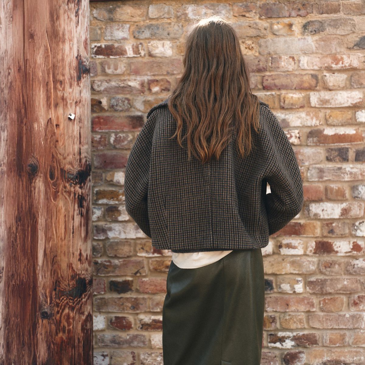 MANGO - Chaqueta Lana Pata de Gallo Mujer Mango