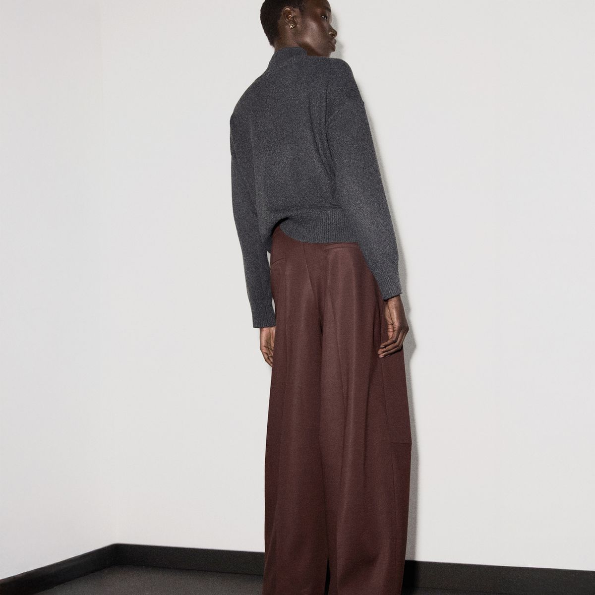 MANGO - Sweater Cuello Alto Canalé Mujer Mango