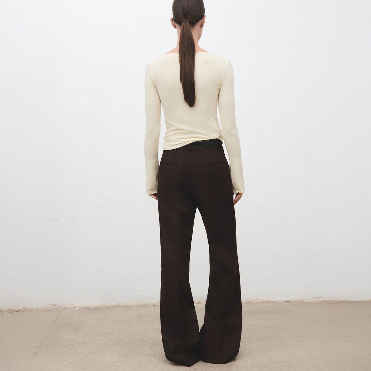 MANGO - Polera Cuello Barco Mujer Mango