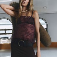 Polera Bordado Semitransparente Mujer