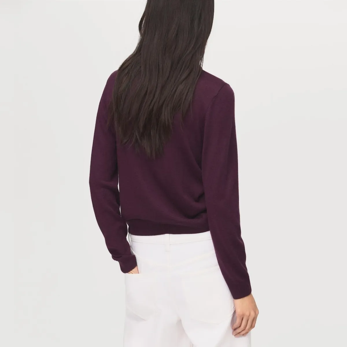 MANGO - Sweater Punto Cuello Drapeado Mujer Mango