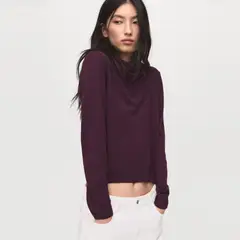 MANGO - Sweater Punto Cuello Drapeado Mujer