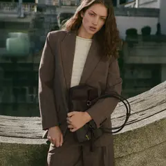 MANGO - Blazer Traje Cuadros Mujer