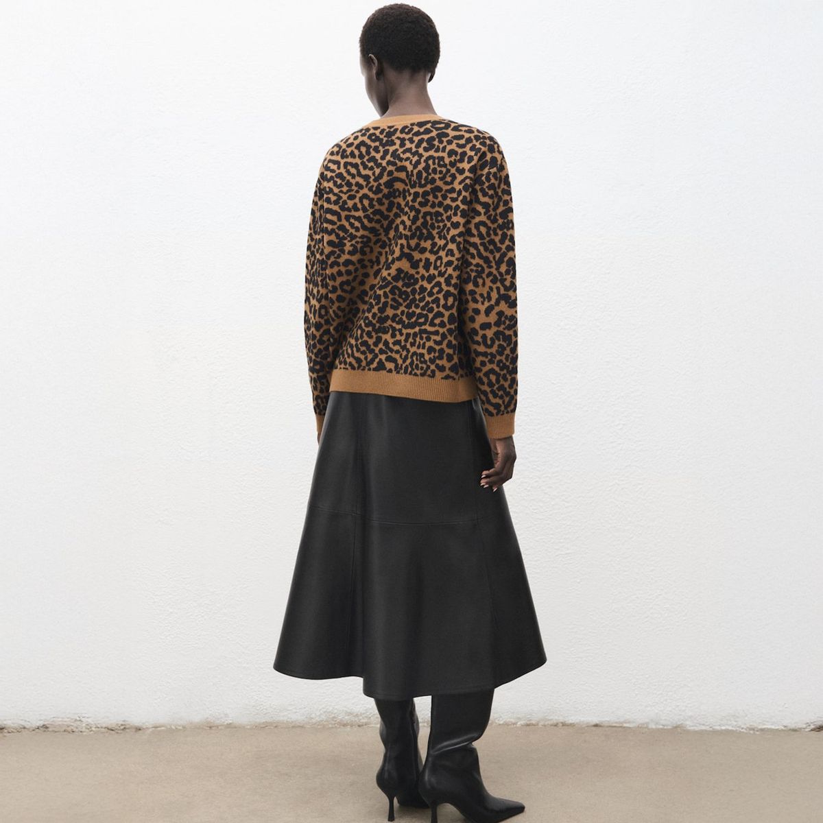 MANGO - Sweater Punto Leopardo Mujer Mango