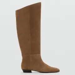 MANGO - Bota Mujer Cuero Café