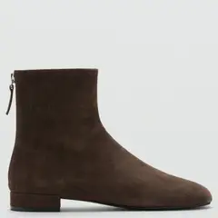 MANGO - Botín Mujer Cuero Café