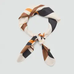 MANGO - Pañuelo Satinado Rayas Mujer