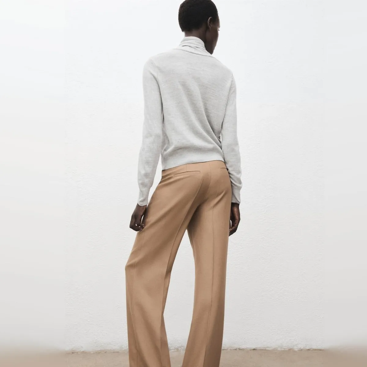 MANGO - Sweater Cuello Alto Nudo Mujer Mango