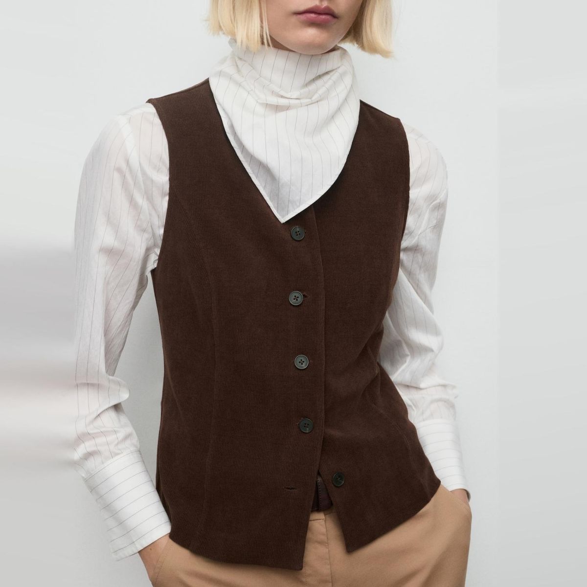 MANGO - Vest Traje Pana Mujer Mango