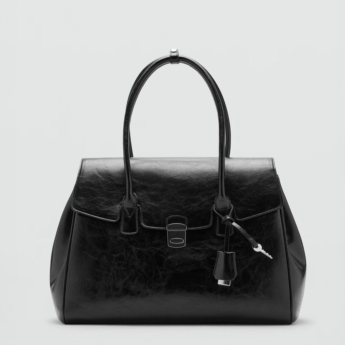 MANGO - Bolso City Solapa Tamaño Medio Mujer Mango