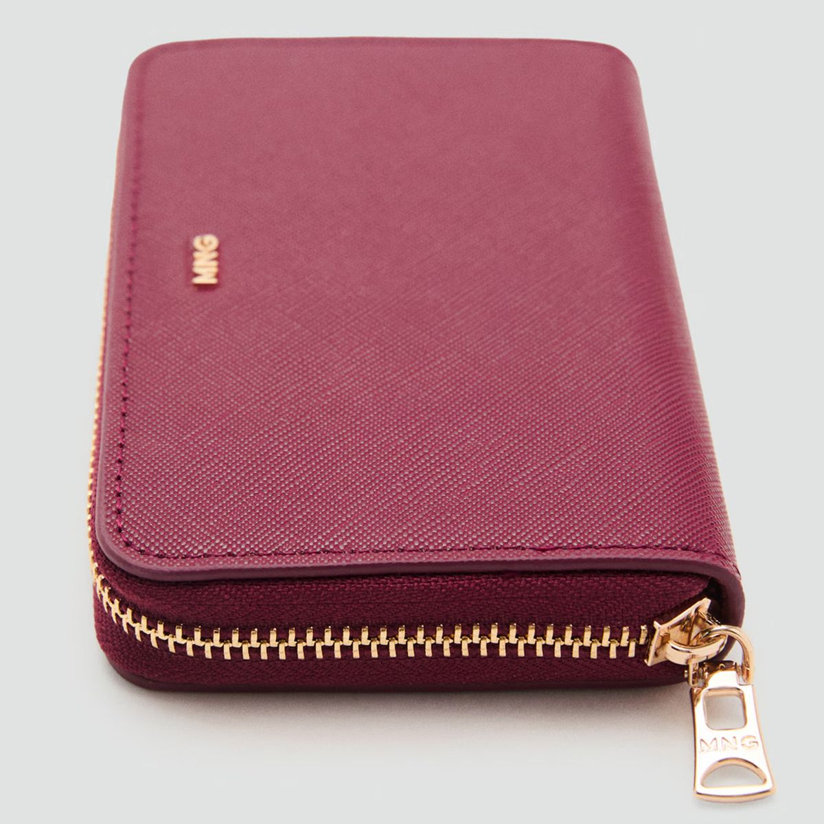 MANGO - Billetera Mediana Efecto Safiano Mujer Mango