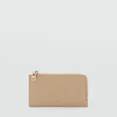 MANGO - Tarjetero Efecto Safiano Cremallera Mujer