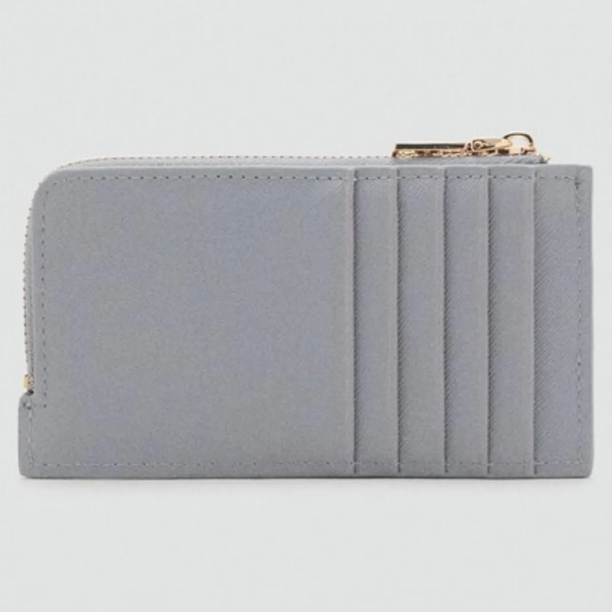 MANGO - Tarjetero Efecto Safiano Cremallera Mujer Mango