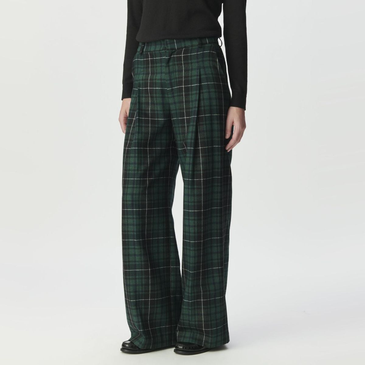 IKKS - Pantalón Estampado Escocés  Mujer Ikks