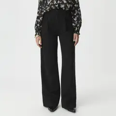 IKKS - Pantalón Sastrero Wide Leg 100% Algodón Mujer