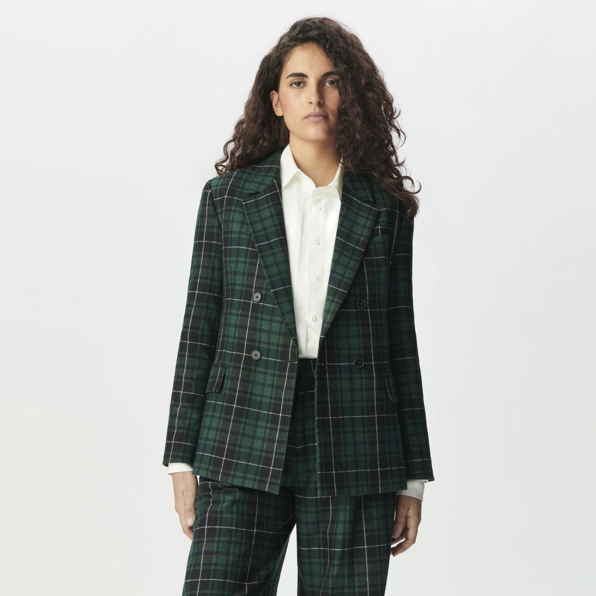 IKKS - Blazer Estampado Escocés Mezcla Algodón-Lana Mujer Ikks