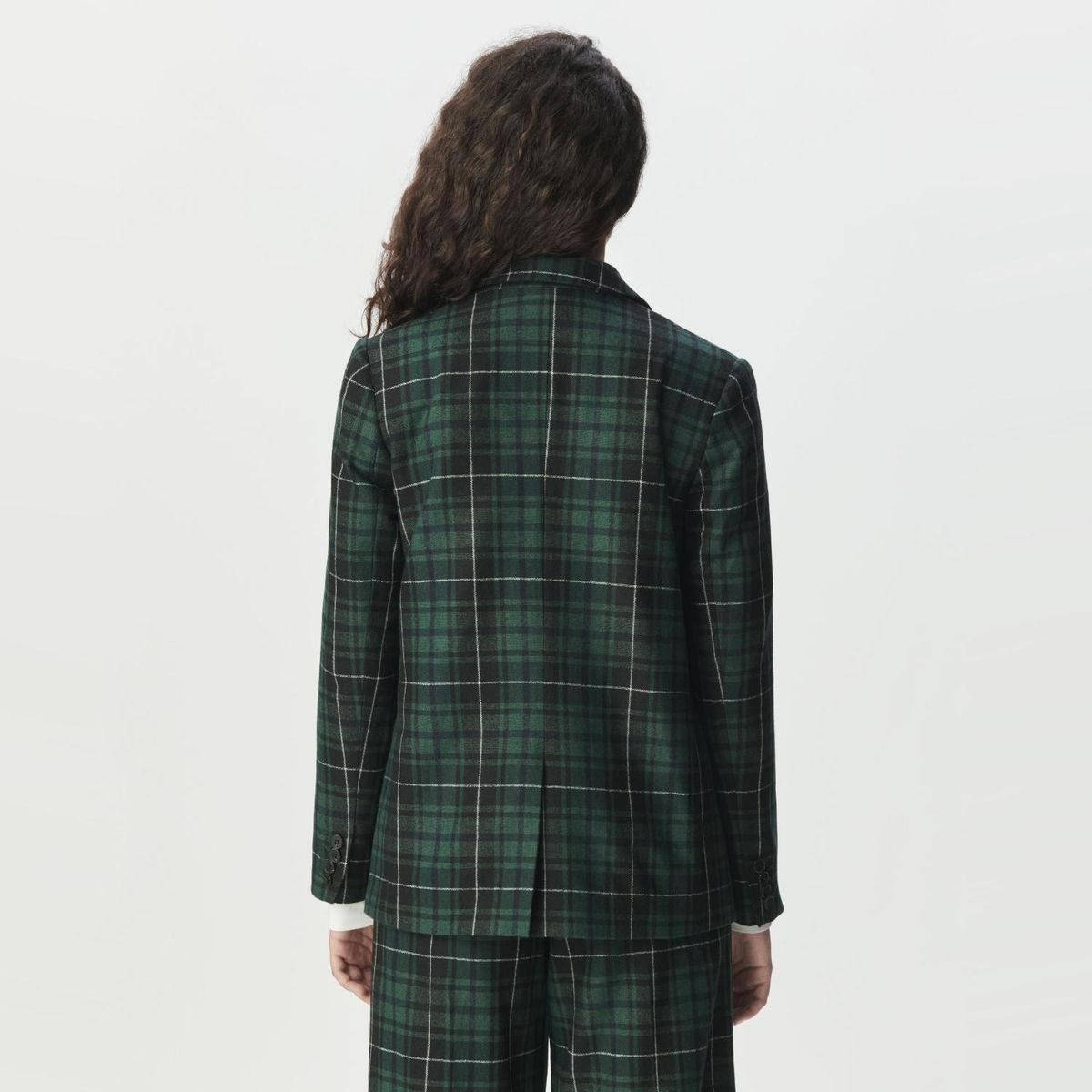 IKKS - Blazer Estampado Escocés Mezcla Algodón-Lana Mujer Ikks