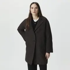 IKKS - Abrigo Estampado Zebra Café Algodón Mujer