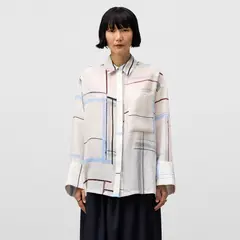 ADOLFO DOMINGUEZ - Blusa Estampada Oversize Mujer