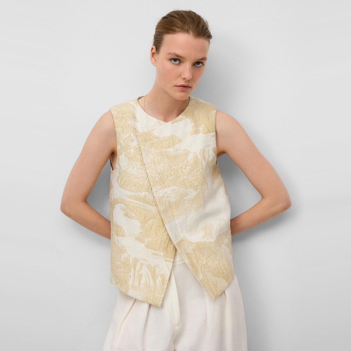 ADOLFO DOMINGUEZ - Vest Estampado Algodón Mujer Adolfo Dominguez