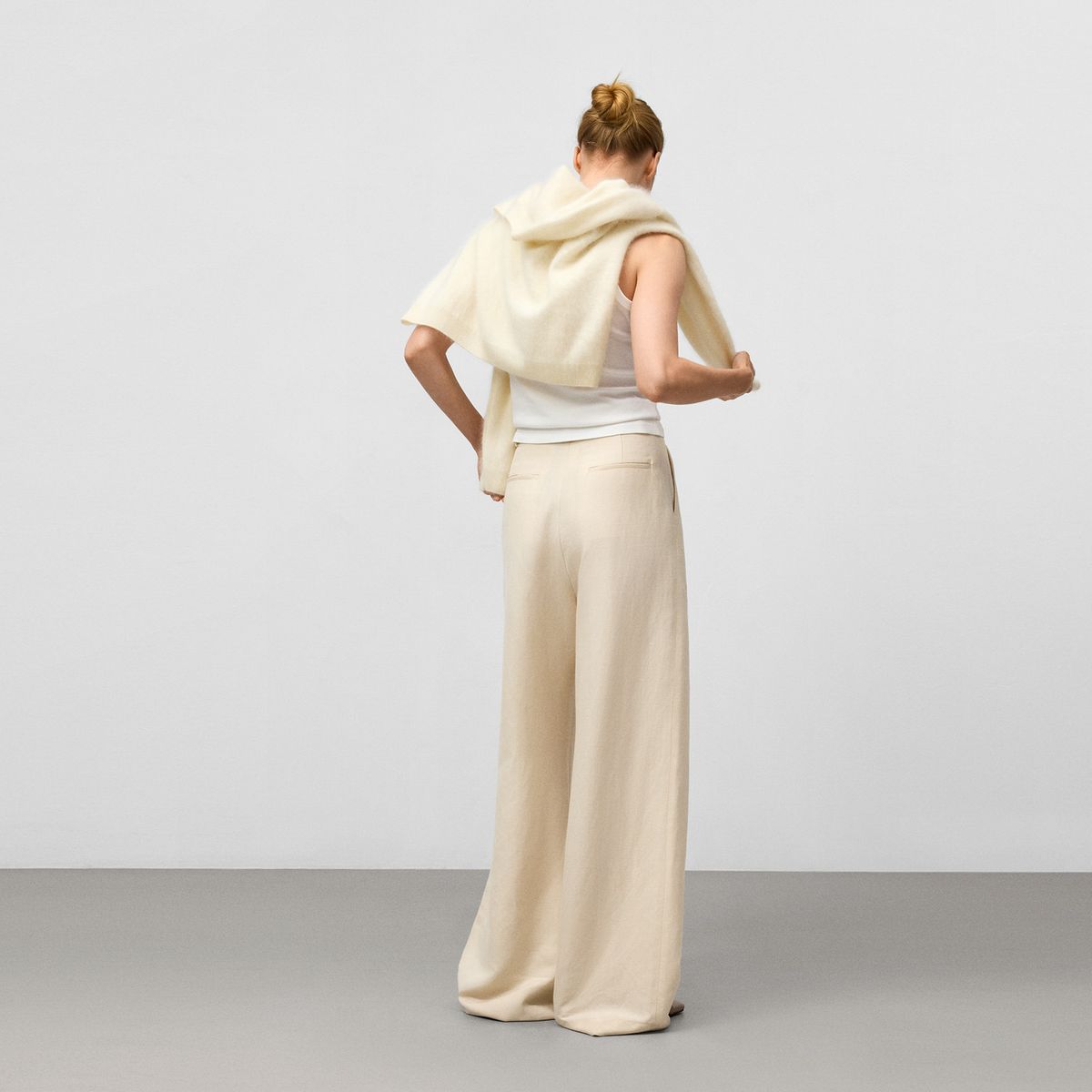 ADOLFO DOMINGUEZ - Pantalón Sastrero Con Lino Mujer Adolfo Dominguez