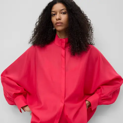 ADOLFO DOMINGUEZ - Blusa Semitransparente Oversize Mujer