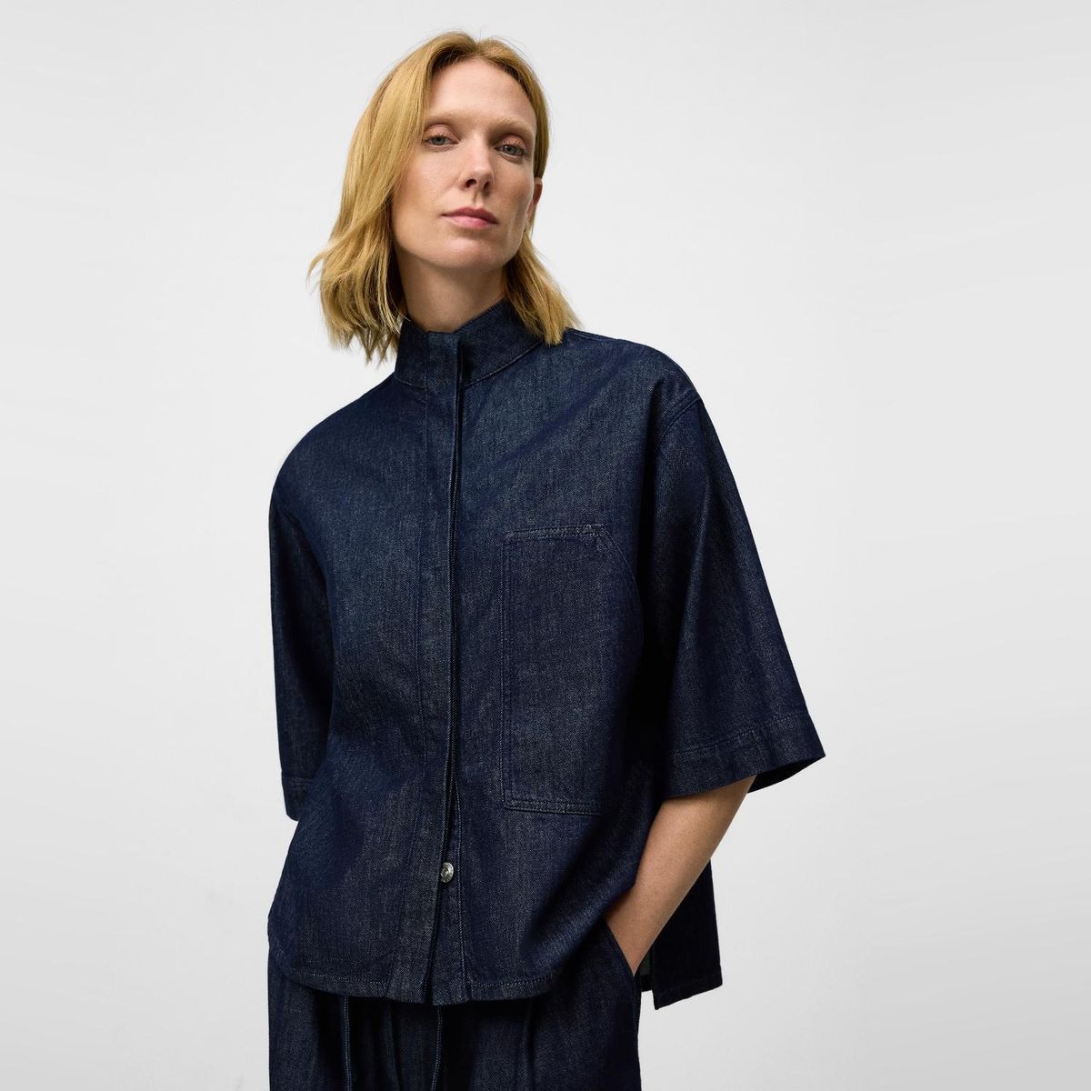 ADOLFO DOMINGUEZ - Camisa Denim 100% Algodón Mujer Adolfo Dominguez