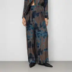 ADOLFO DOMINGUEZ - Pantalón Estampado Efecto Arrugado Mujer