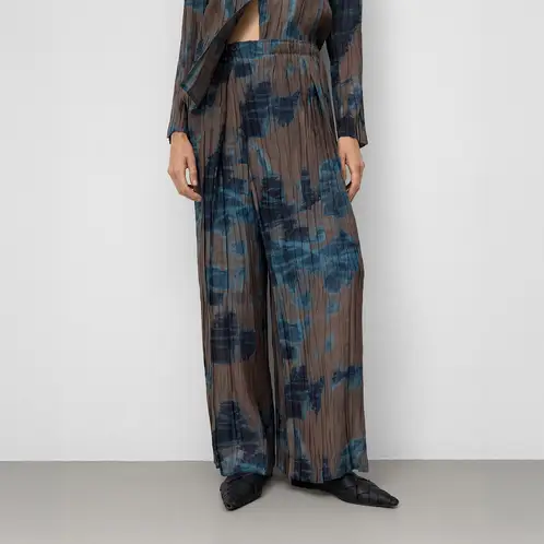 ADOLFO DOMINGUEZ - Pantalón Estampado Efecto Arrugado Mujer