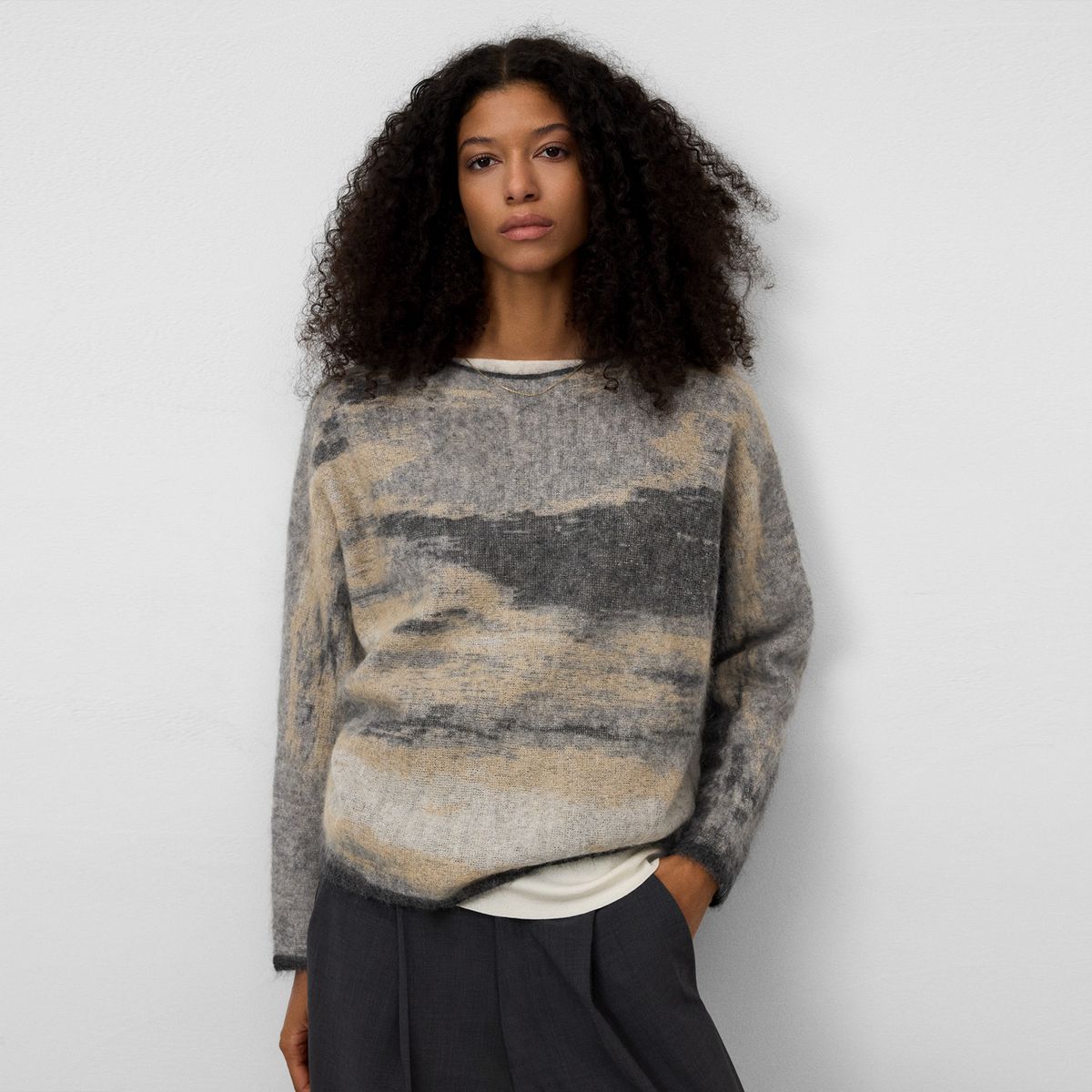 ADOLFO DOMINGUEZ - Sweater Estampado Mujer Adolfo Dominguez