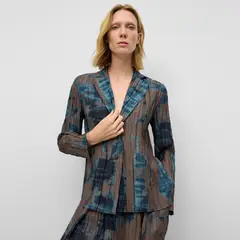 ADOLFO DOMINGUEZ - Blazer Estampado Efecto Arrugado Mujer