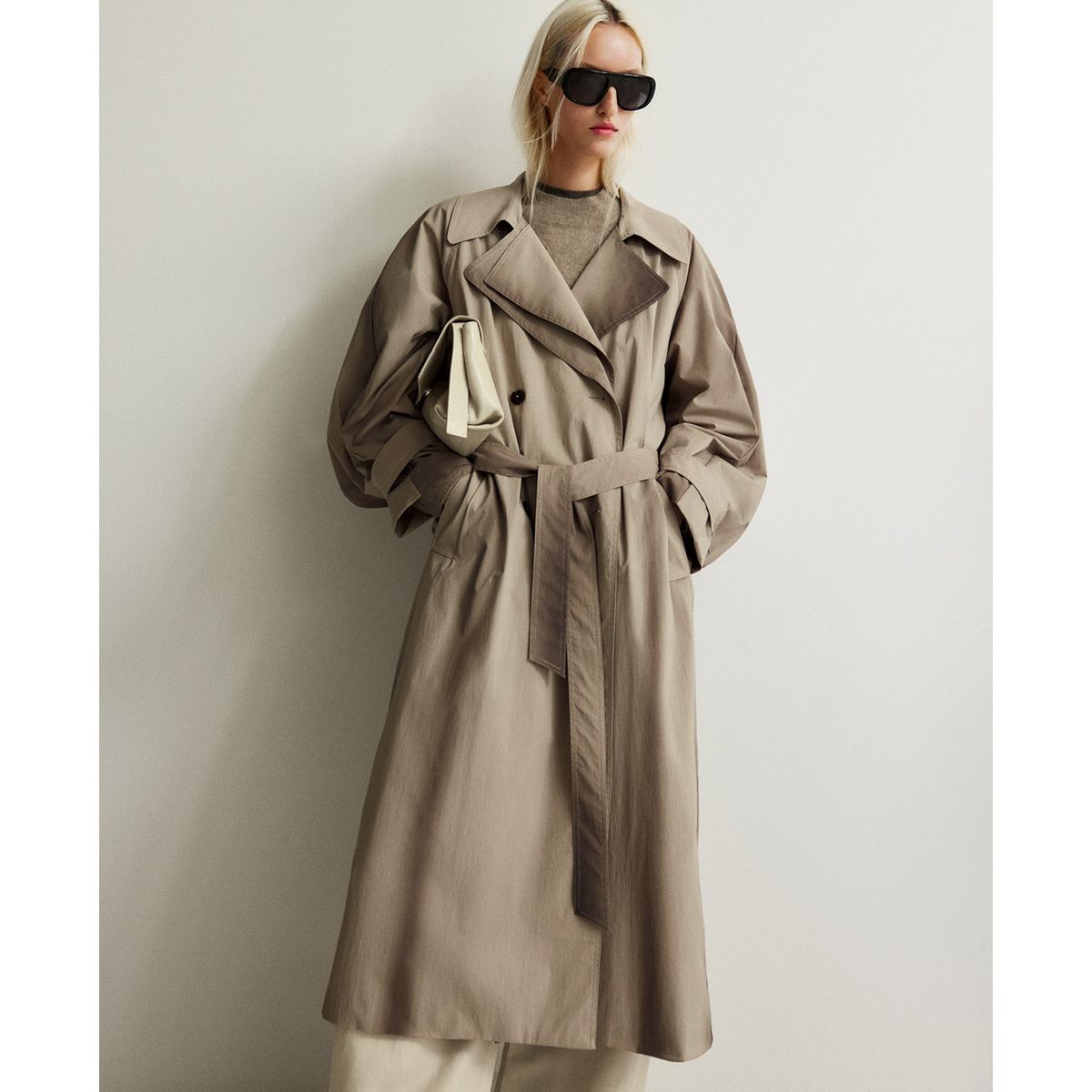 ADOLFO DOMINGUEZ - Abrigo Gabardina Algodón Mujer Adolfo Dominguez