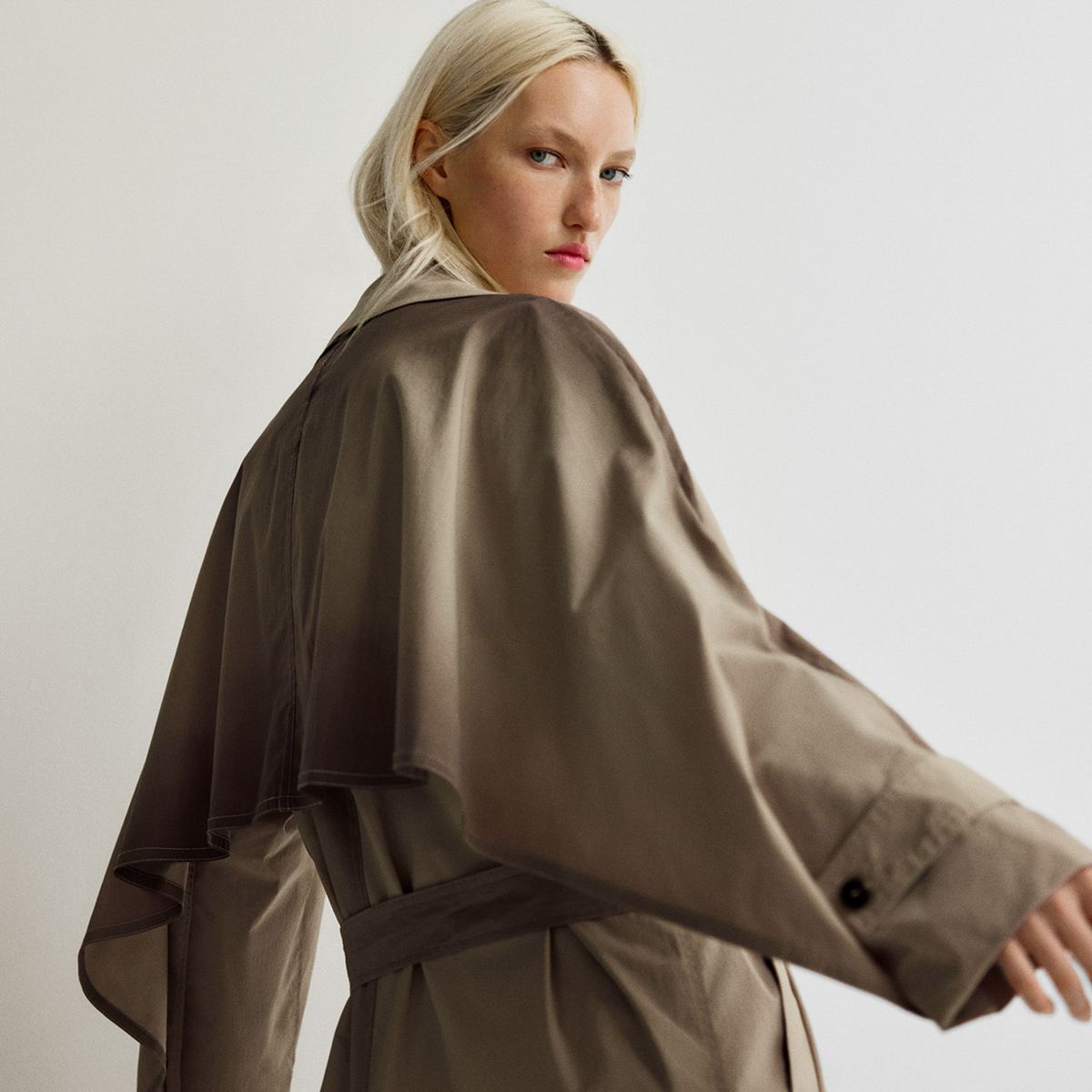 ADOLFO DOMINGUEZ - Abrigo Gabardina Algodón Mujer Adolfo Dominguez