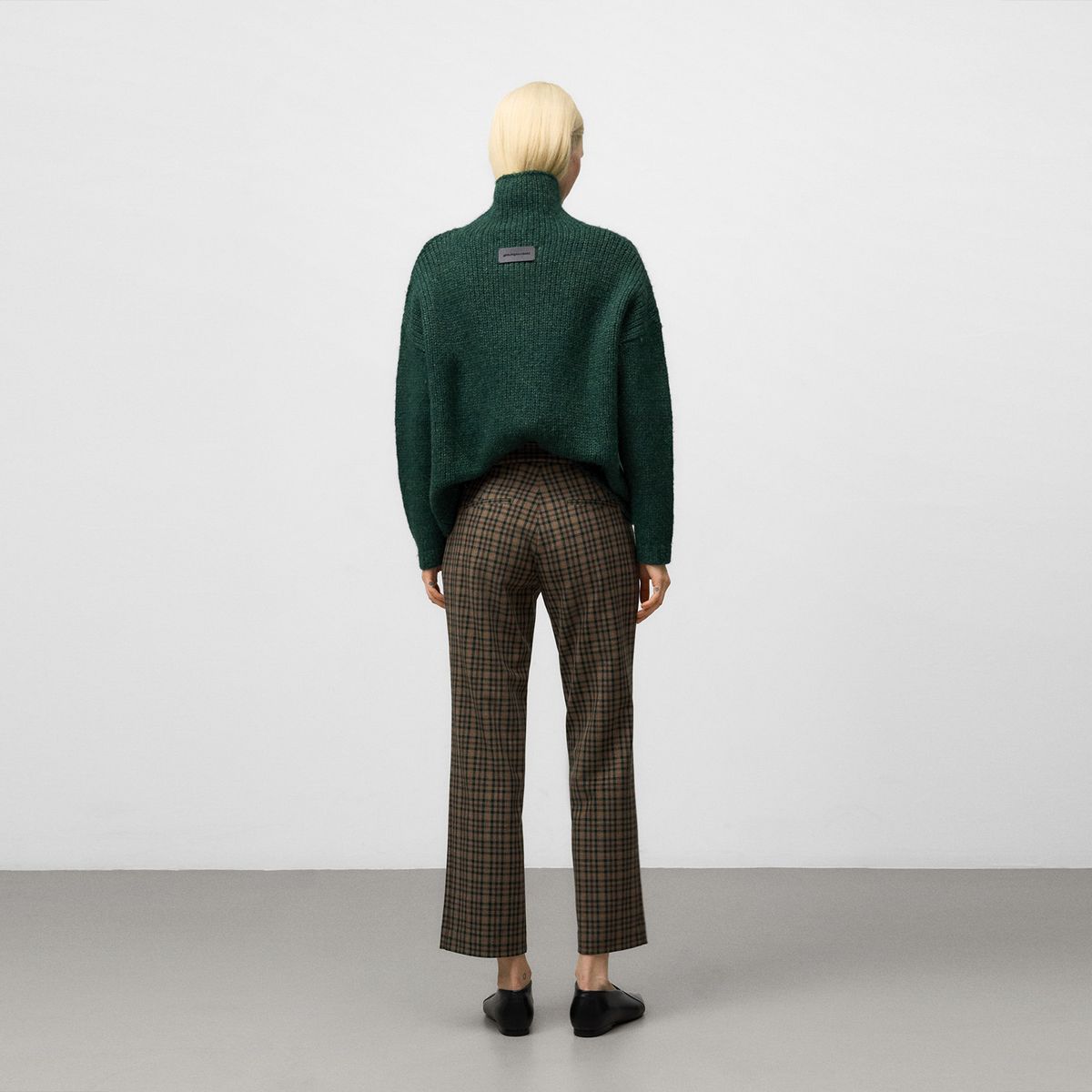 ADOLFO DOMINGUEZ - Pantalón Cuadros Mujer Adolfo Dominguez