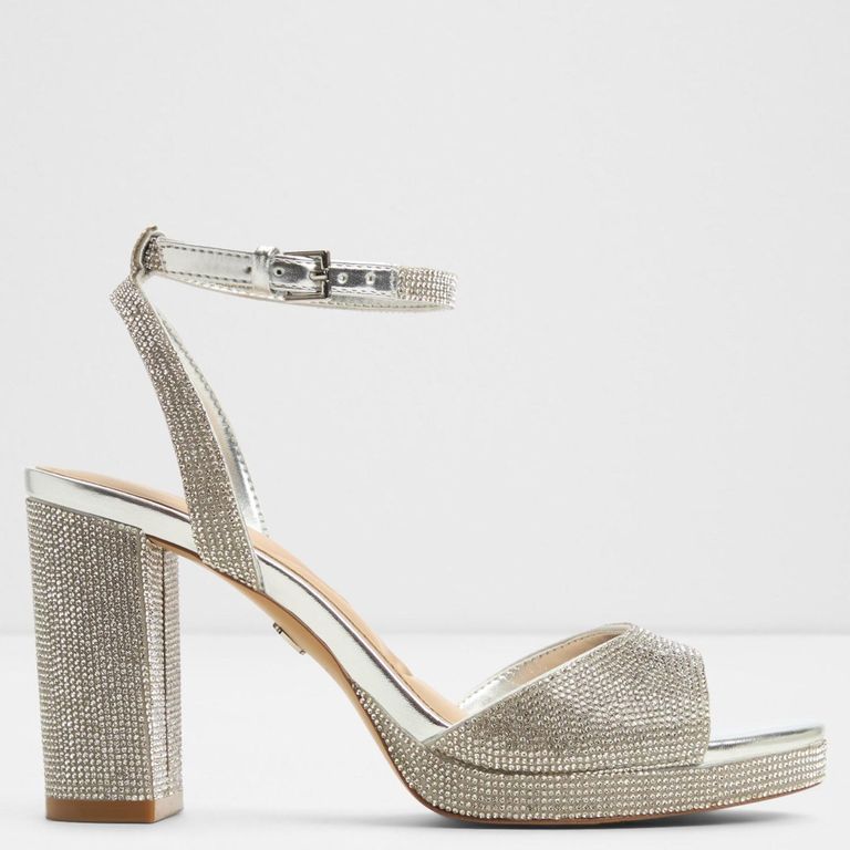 Sandalia Mujer Plateado