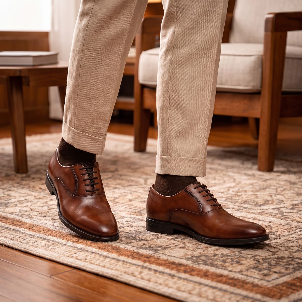ALDO - Santino Zapato Formal Hombre Café Cuero Aldo