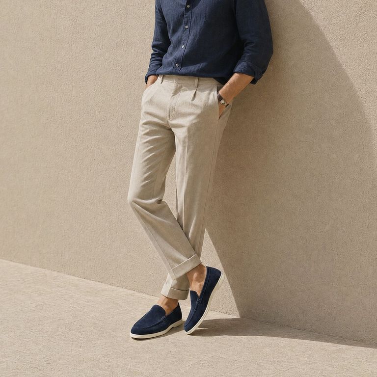 Dolan Zapato Casual Hombre Cuero Azul