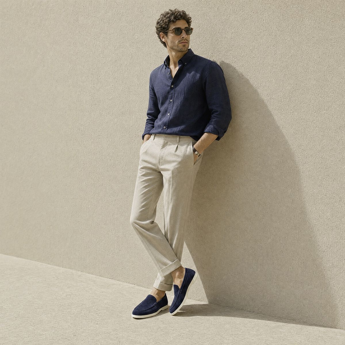 ALDO - Dolan Zapato Casual Hombre Cuero Azul Aldo