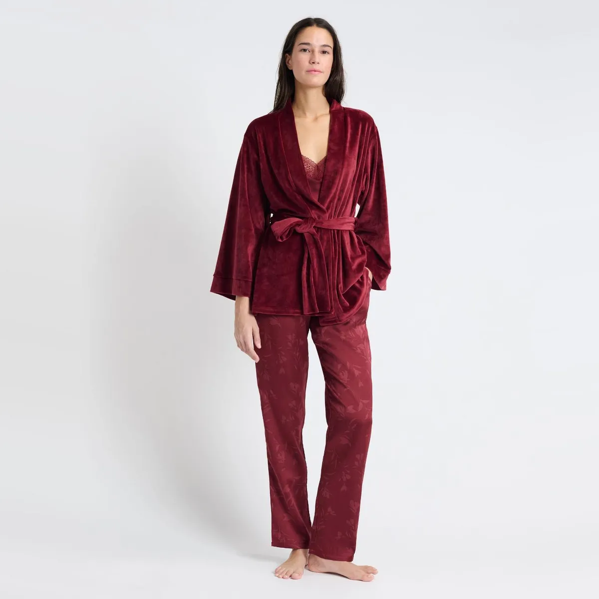 ETAM - Set Pijama Satín 3 Piezas Vera Mujer Etam
