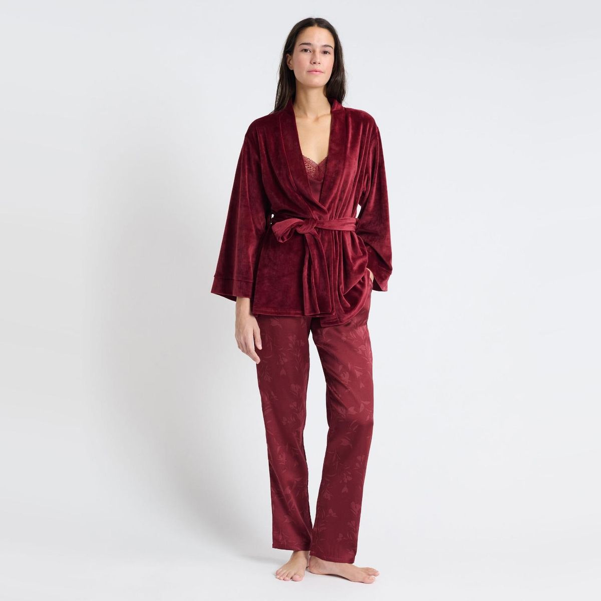 ETAM - Set Pijama Satín 3 Piezas Vera Mujer Etam