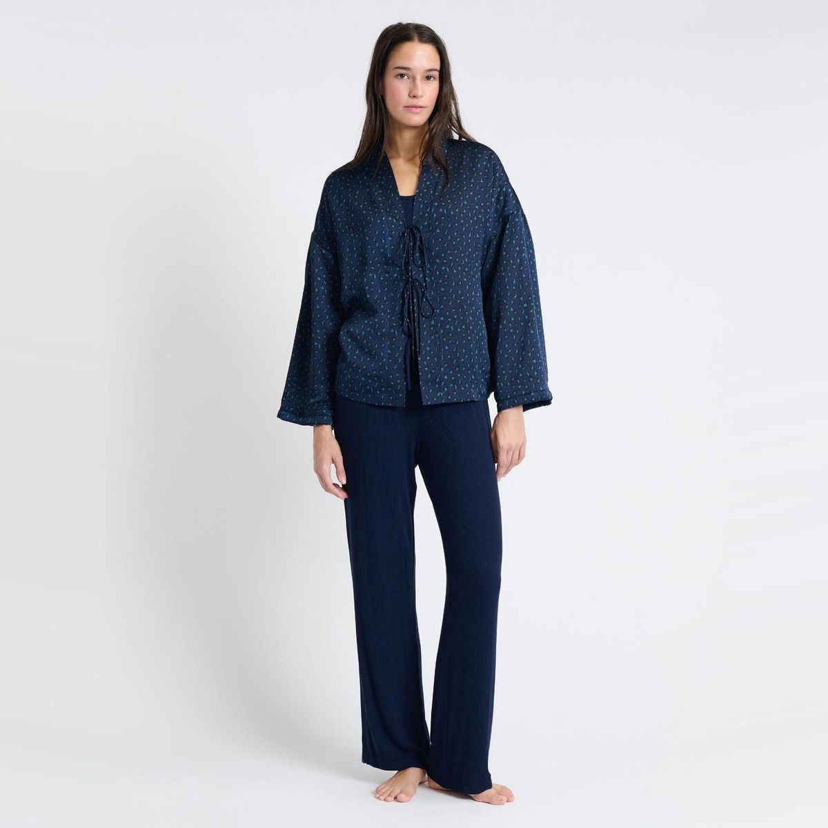 ETAM - Set Pijama Satín 3 Piezas Myrtah  Mujer Etam