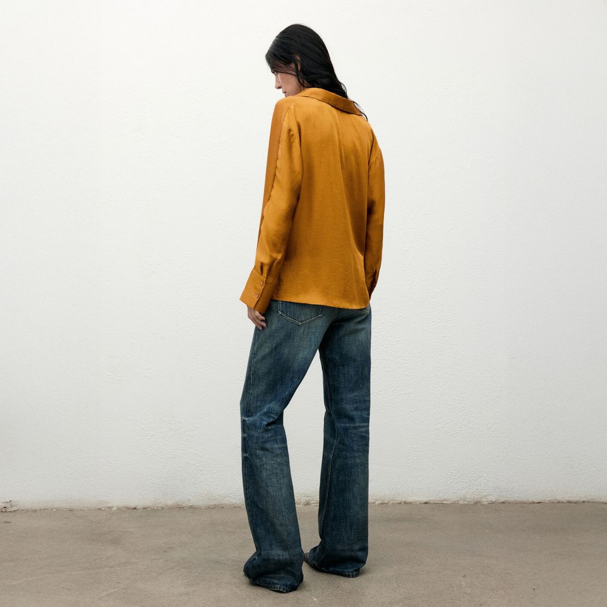 MANGO - Blusa Satinada Cruzada Mujer Mango