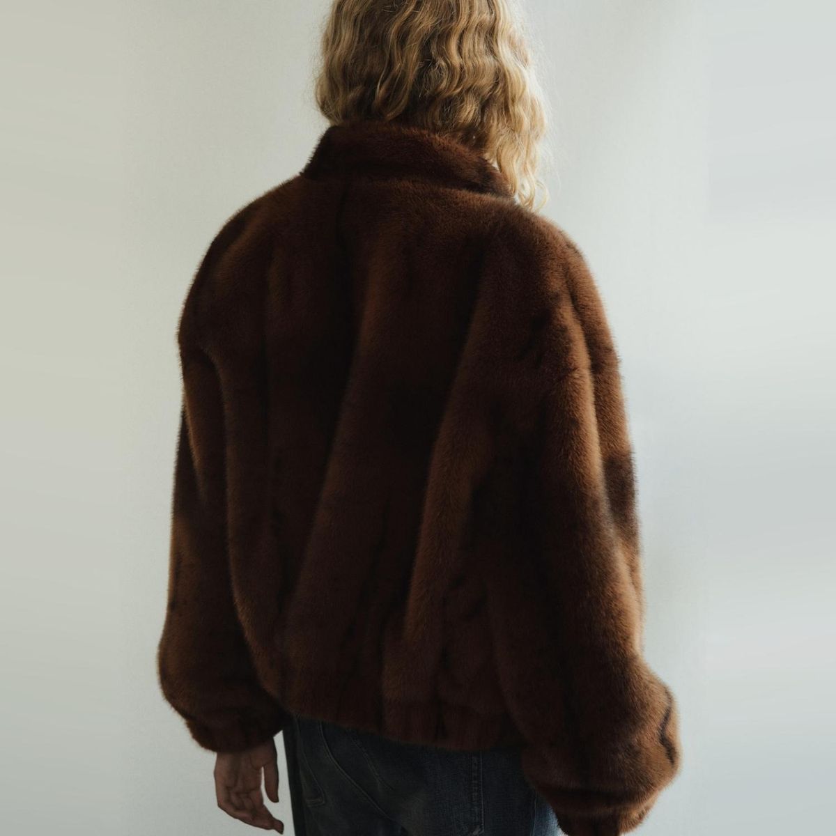 MANGO - Chaqueta Efecto Pelo Bolsillos Mujer Mango